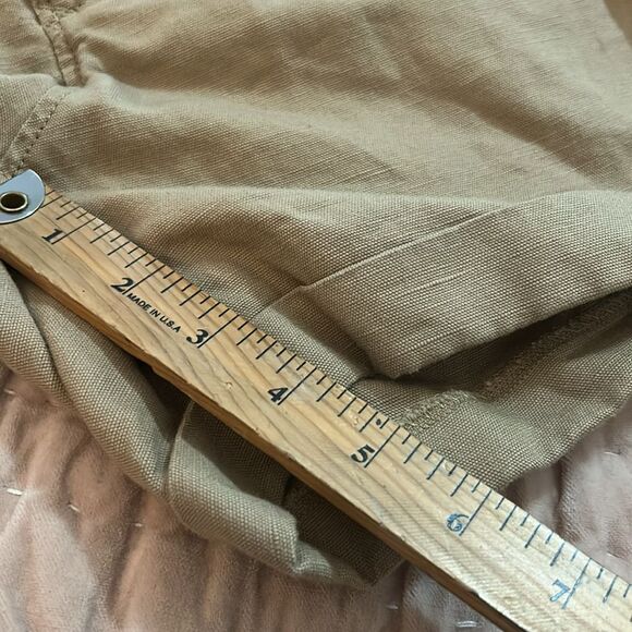 Banana Republic HERITAGE SUEDE EXPLORER SHORT High Waist Tan Shorts size 8 - Picture 9 of 9